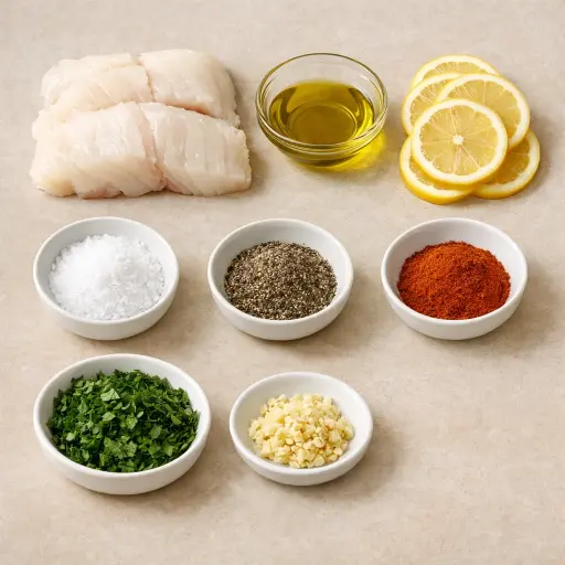 Ingredients for Oven-Roasted Cod