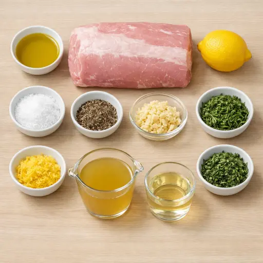 Ingredients for Oven-Roasted Heritage Pork Roast