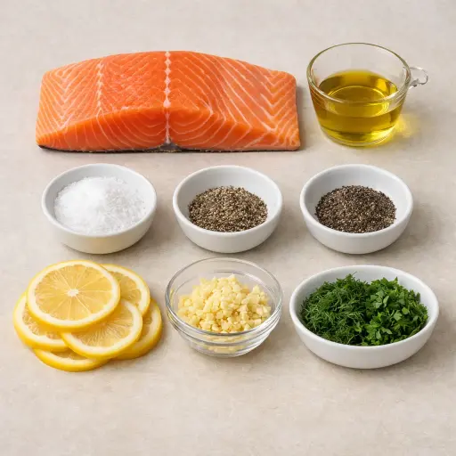 Ingredients for Oven-Roasted Salmon Delight