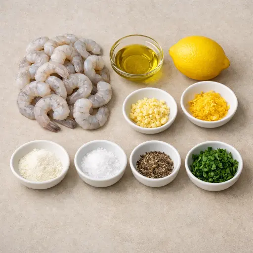 Ingredients for Oven Roasted Shrimp Delight