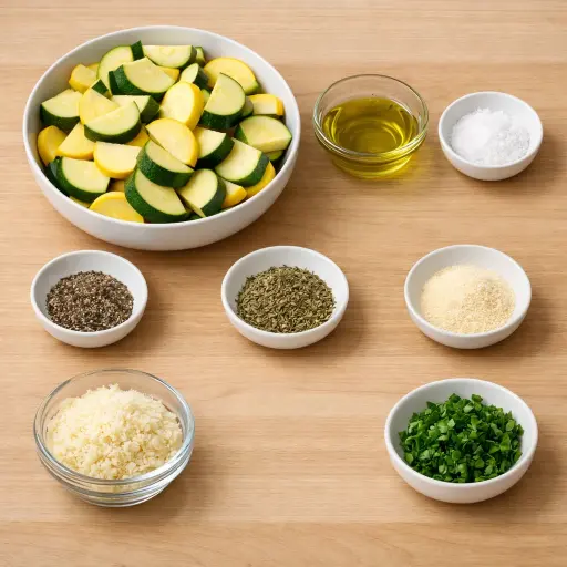 Ingredients for Oven-Roasted Summer Squash Delight