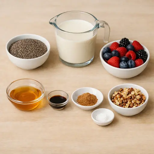 Ingredients for Overnight Chia Pudding