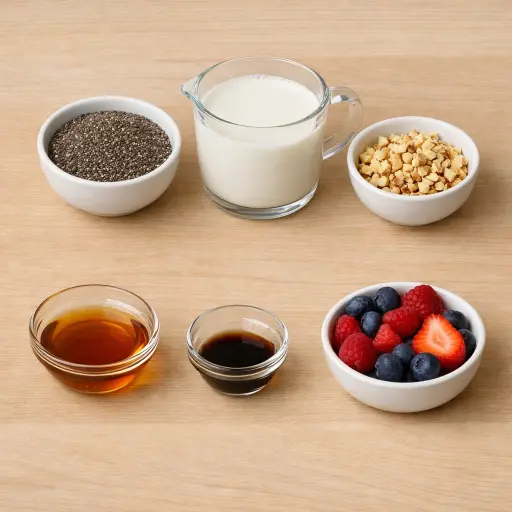 Ingredients for Overnight Chia Seed Pudding