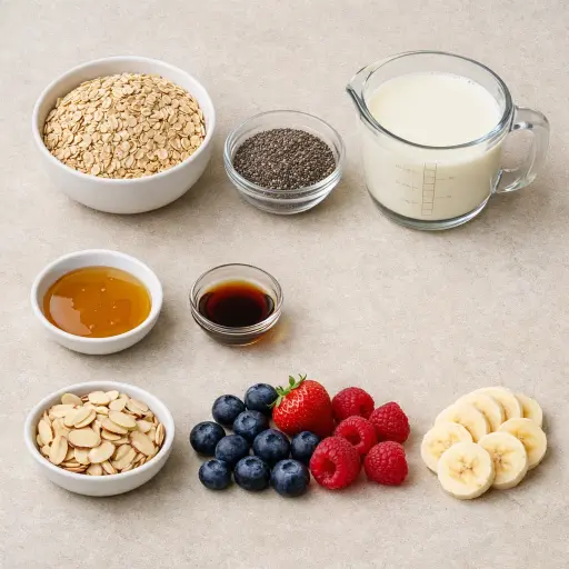 Ingredients for Overnight Oats with Chia Seeds