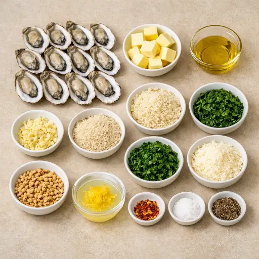 Ingredients for Oysters Nouveau