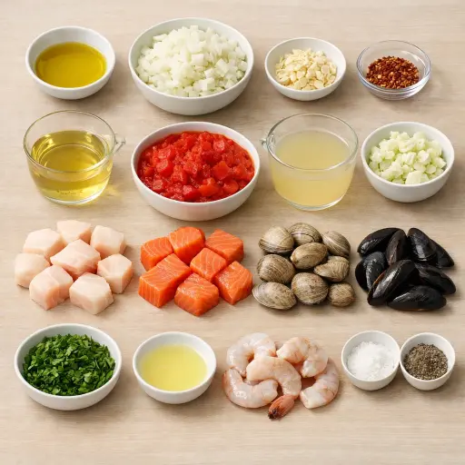Ingredients for Pacific Northwest Cioppino