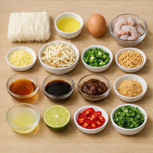 Ingredients for Pad Thai
