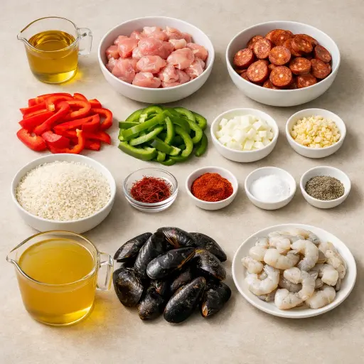 Ingredients for Paella