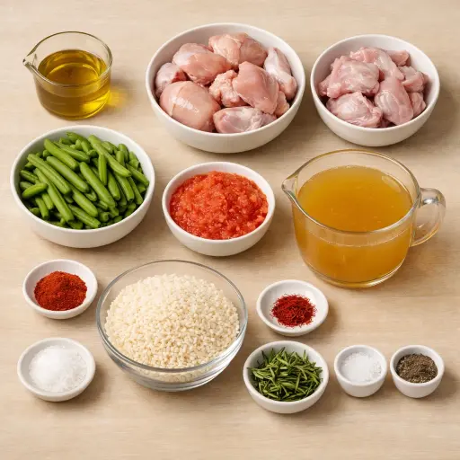 Ingredients for Paella Valenciana