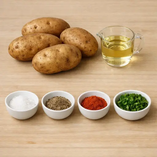Ingredients for Pan-Fried Rustic Potatoes