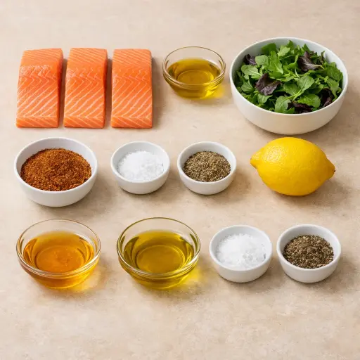 Ingredients for Pan-Seared BBQ Salmon