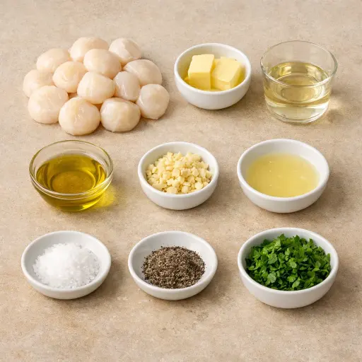Ingredients for Pan-Seared Sea Scallops