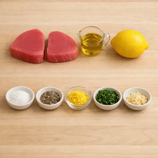 Ingredients for Pan-Seared Tuna with Lemon Herb Crust