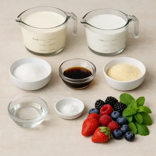 Ingredients for Panna Cotta
