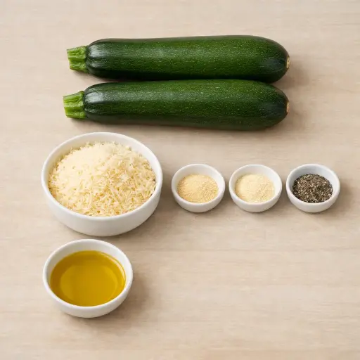 Ingredients for Parmesan Zucchini Crisps