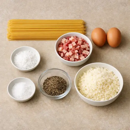 Ingredients for Pasta alla Carbonara