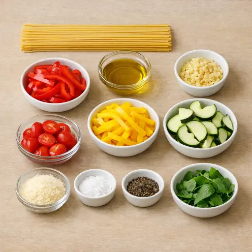Ingredients for Pasta Primavera