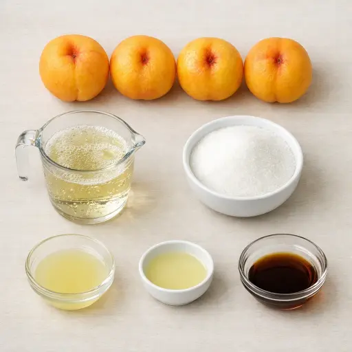 Ingredients for Peach Bellini Sorbet