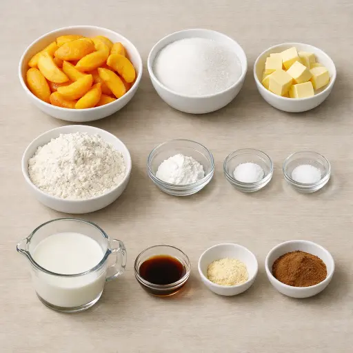 Ingredients for Peach Delight Pie