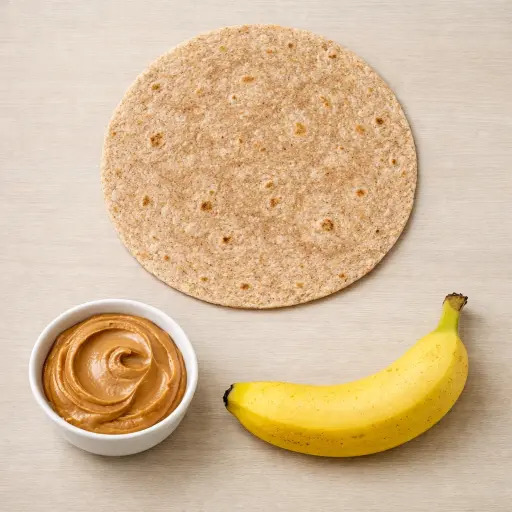 Ingredients for Peanut Butter and Banana Sushi