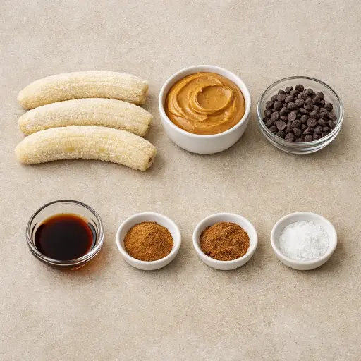Ingredients for Peanut Butter Banana Ice Cream