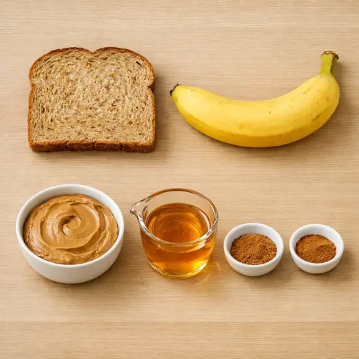 Ingredients for Peanut Butter Banana Toast