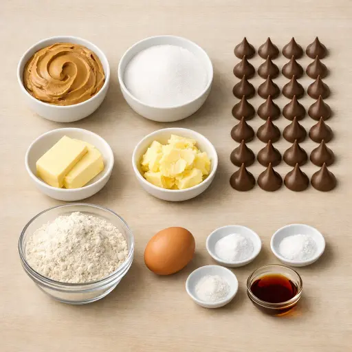 Ingredients for Peanut Butter Blossoms