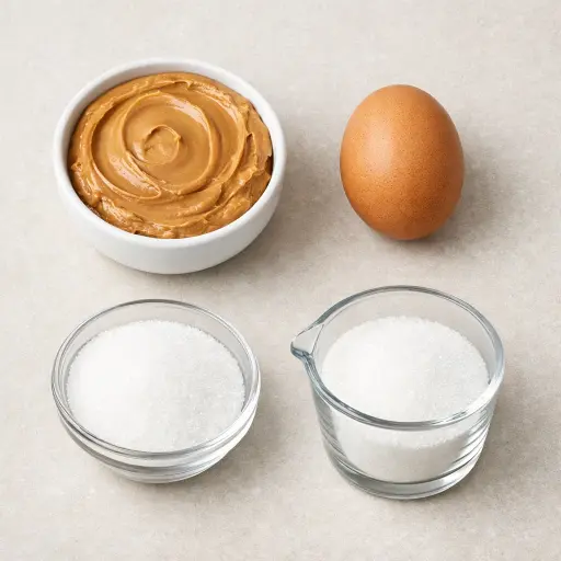Ingredients for Peanut Butter Cookies