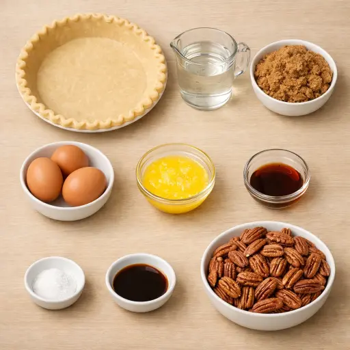 Ingredients for Pecan Pie (USA)