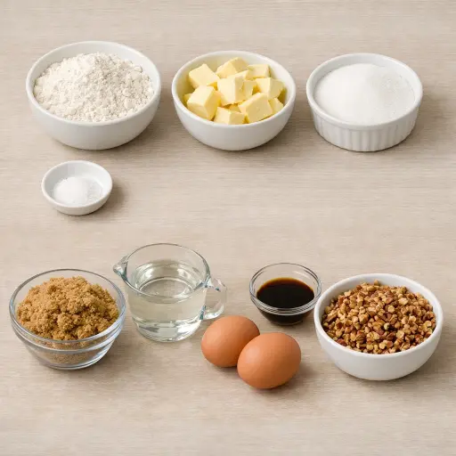 Ingredients for Pecan Pie Bars