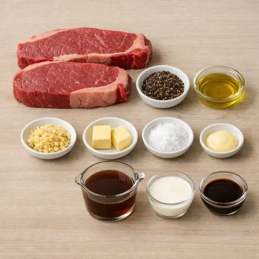 Ingredients for Peppered Sirloin Delight