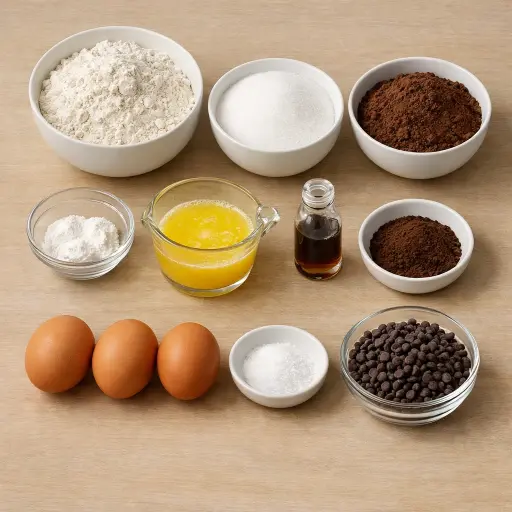 Ingredients for Peppermint Mocha Biscotti