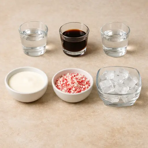 Ingredients for Peppermint White Russian