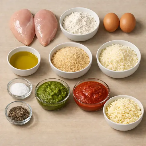Ingredients for Pesto Chicken Parmigiana