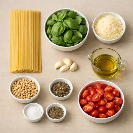 Ingredients for Pesto Pasta