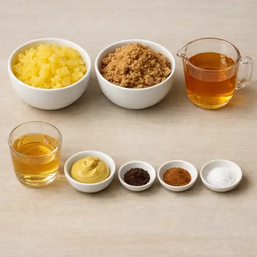 Ingredients for Pineapple Brown Sugar Ham Glaze