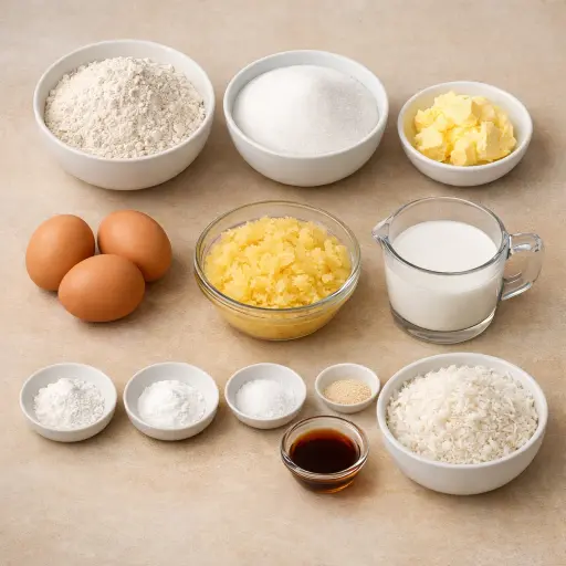 Ingredients for Pineapple Coconut Delight