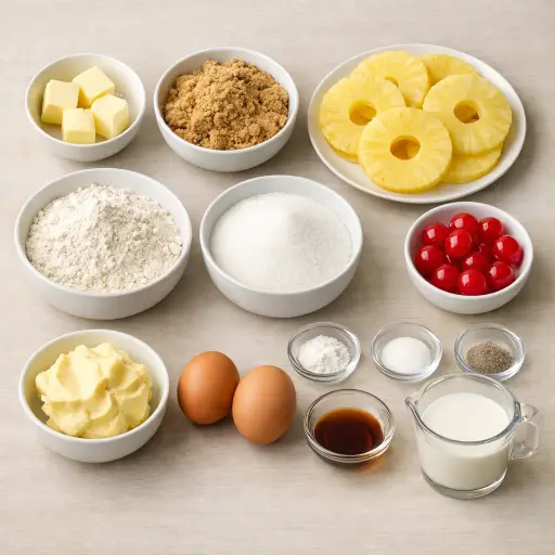 Ingredients for Pineapple Inverted Delight