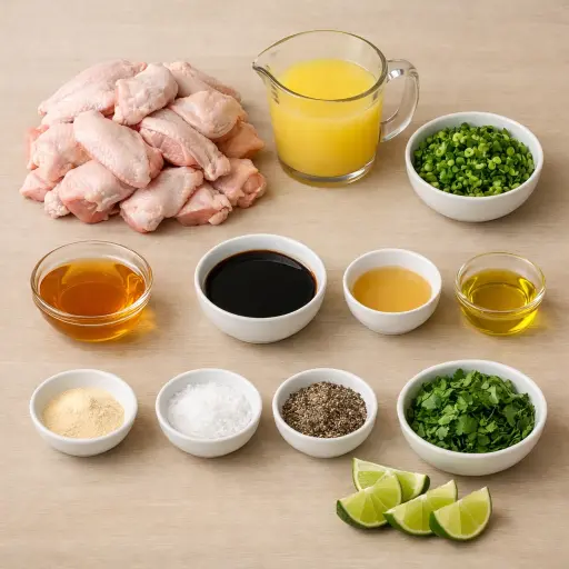 Ingredients for Pineapple Jalapeño Chicken Wings