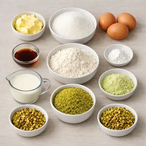 Ingredients for Pistachio Bliss Cake
