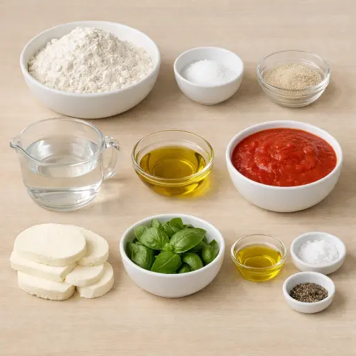 Ingredients for Pizza Margherita