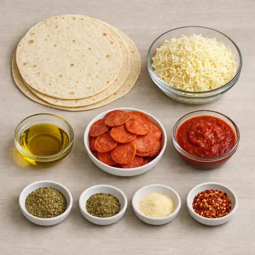 Ingredients for Pizza Quesadillas