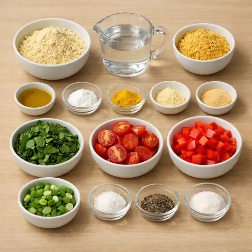 Ingredients for Plant-Based 'Egg' Quiche