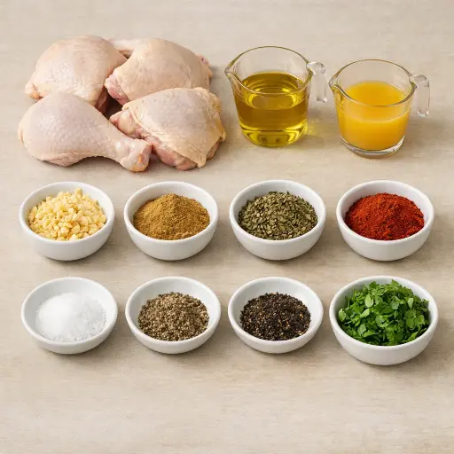 Ingredients for Pollo Asado Tradicional