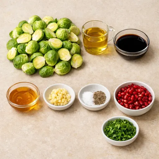 Ingredients for Pomegranate-Glazed Brussels Sprouts