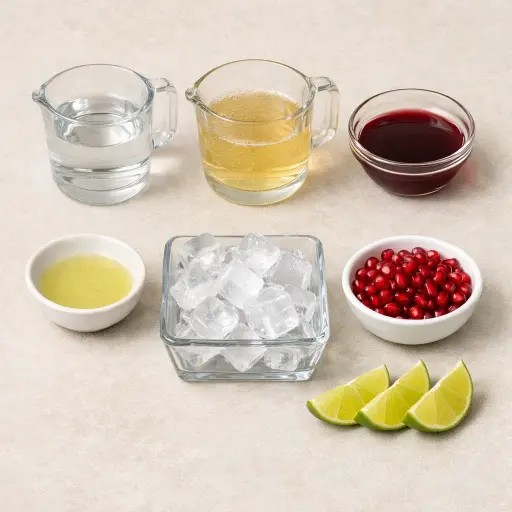 Ingredients for Pomegranate Moscow Mule