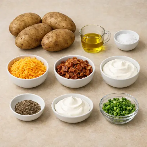 Ingredients for Potato Skins