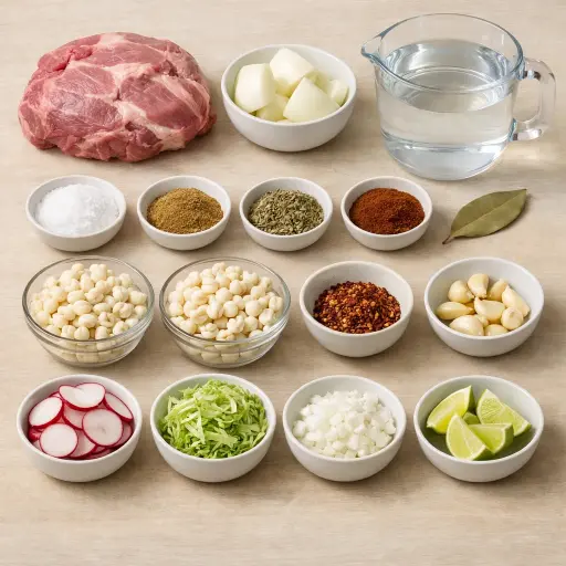 Ingredients for Pozole