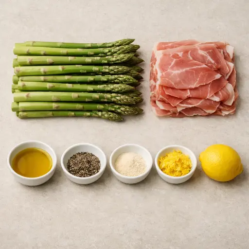 Ingredients for Prosciutto-Wrapped Asparagus