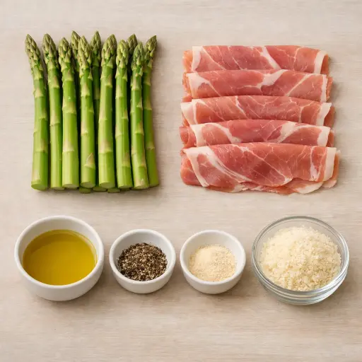Ingredients for Prosciutto-Wrapped Asparagus Spears